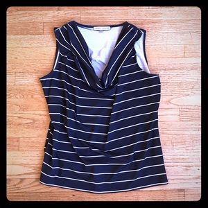 Larry Levine navy blouse